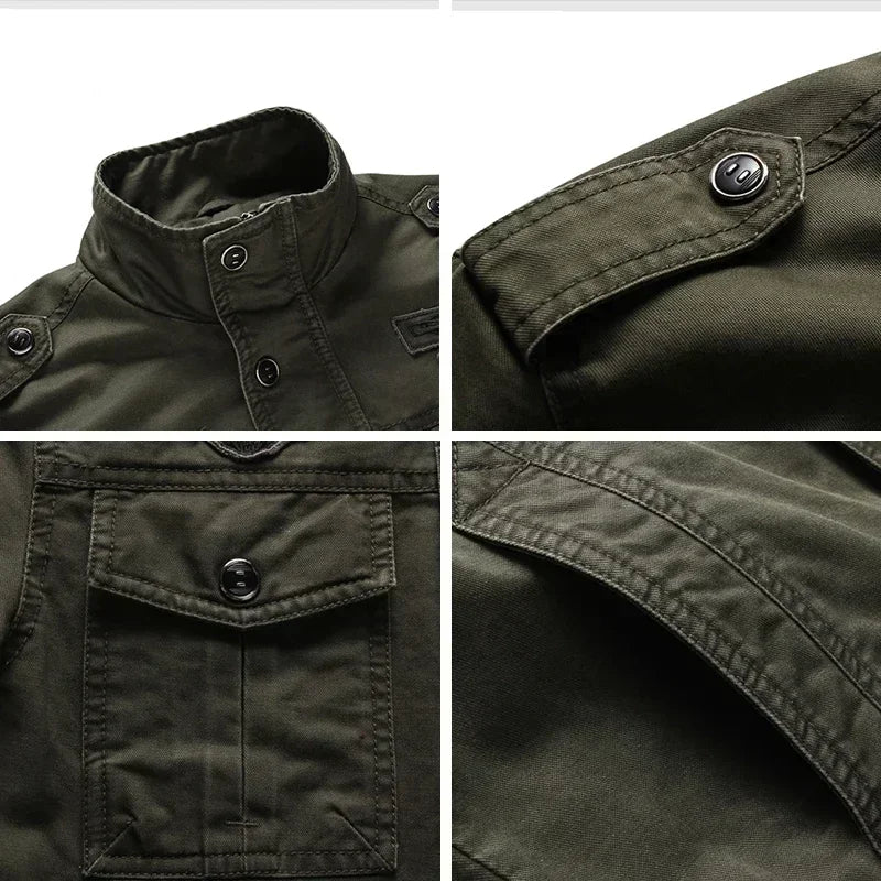 Chaqueta militar de entretiempo para hombre – Resistente y funcional