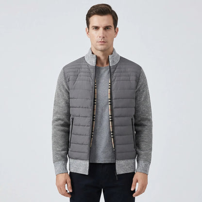 Chaqueta para hombre con cremallera y cuello alto
