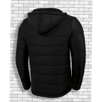 Chaqueta plumífera acolchada con capucha para hombre de corte regular