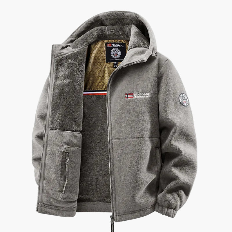 Chaqueta polar outdoor con capucha - Estilo escandinavo para invierno y tiempo libre