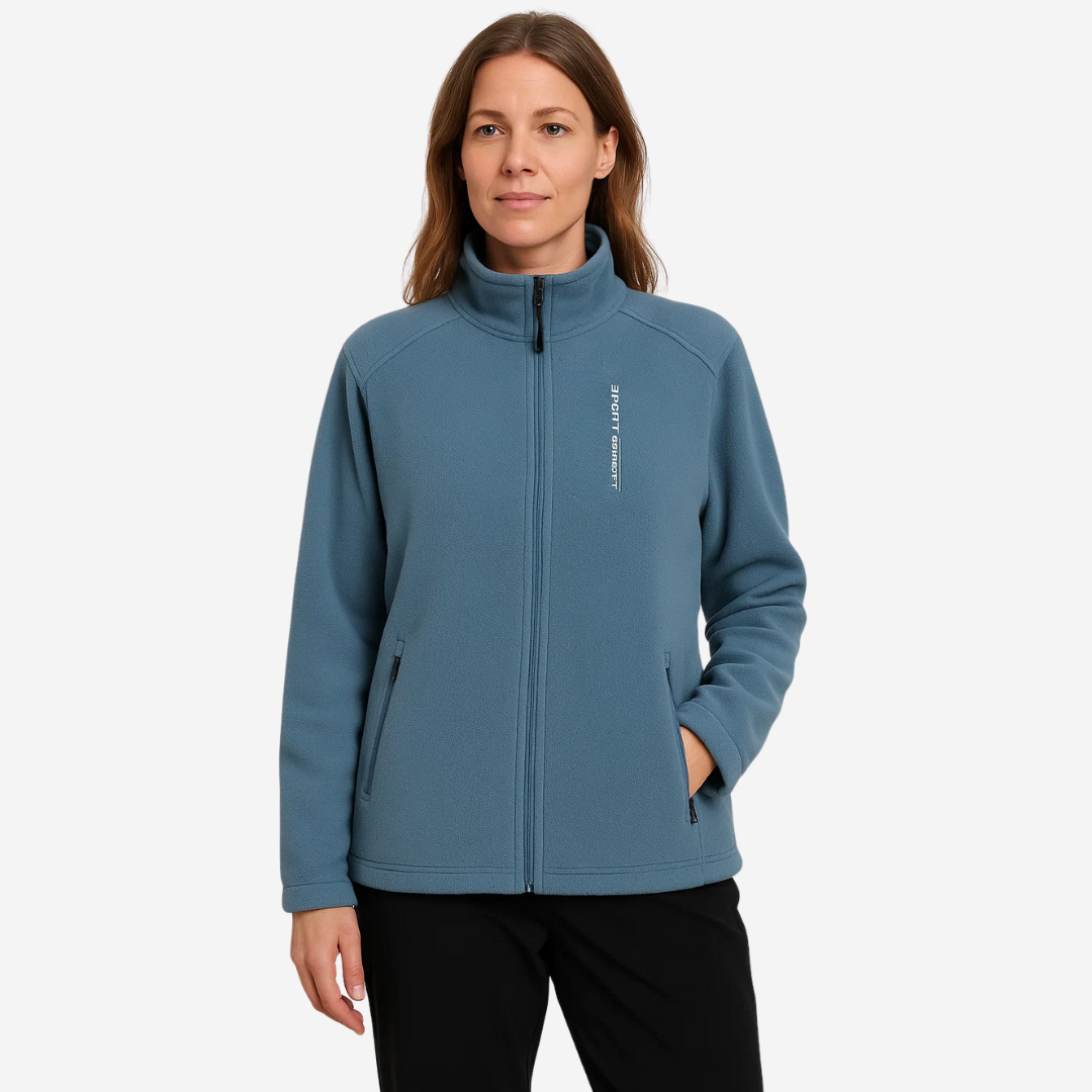 Chaqueta polar para mujer para exteriores, cálida con forro de felpa