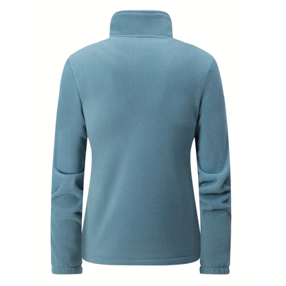Chaqueta polar para mujer para exteriores, cálida con forro de felpa