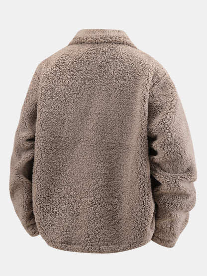 Chaqueta teddy con bolsillos