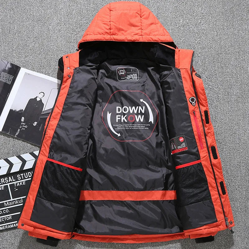 Chaqueta térmica de esquí | Chaqueta cálida y cortavientos para deportes de invierno
