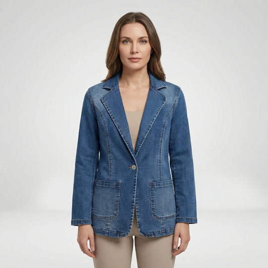 Chaqueta vaquera estructurada con cuello de solapa