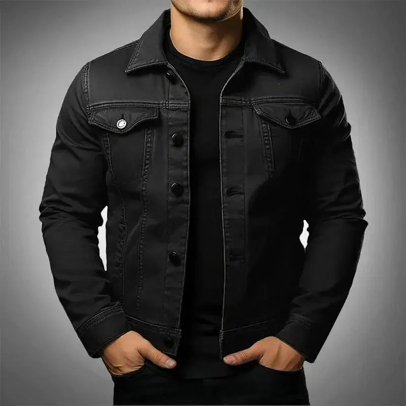 Chaqueta vaquera para hombre robusta e intemporal de 100 % algodón