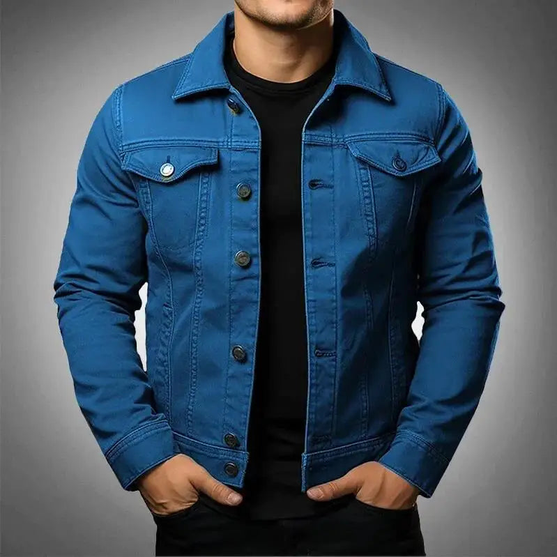 Chaqueta vaquera para hombre robusta e intemporal de 100 % algodón
