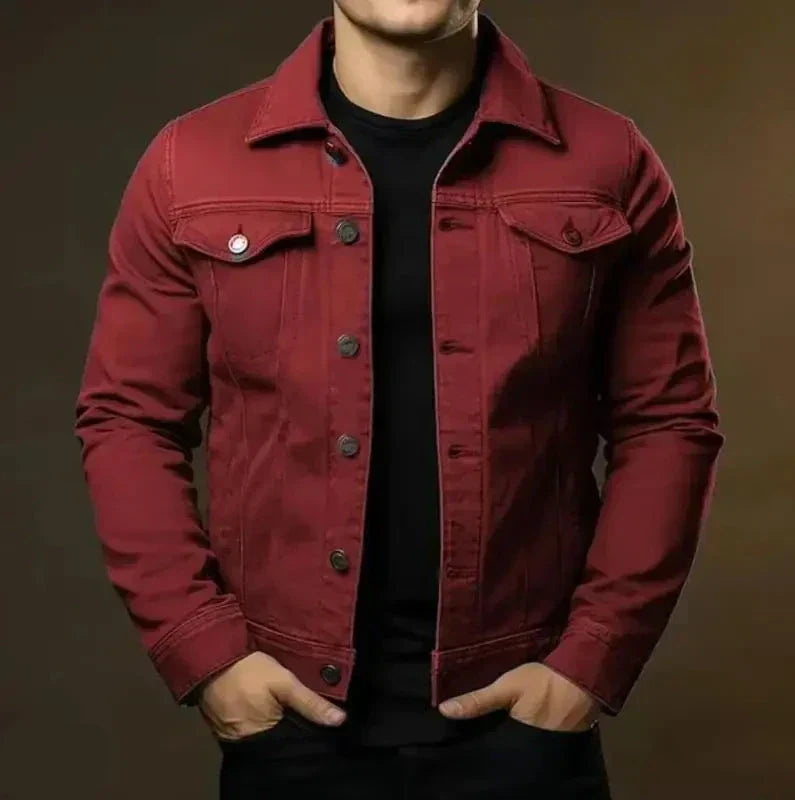 Chaqueta vaquera para hombre robusta e intemporal de 100 % algodón