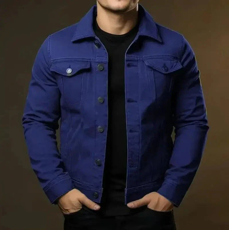 Chaqueta vaquera para hombre robusta e intemporal de 100 % algodón