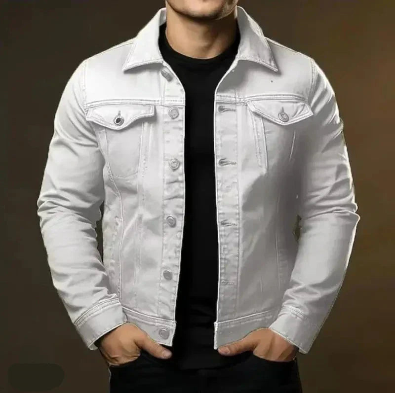 Chaqueta vaquera para hombre robusta e intemporal de 100 % algodón