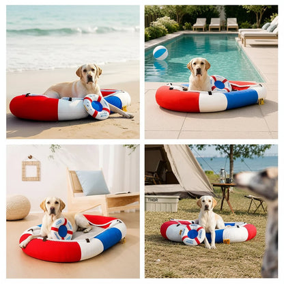 CHILLRAFT – Cama para mascotas en forma de bota con comodidad refrescante y fondo antideslizante