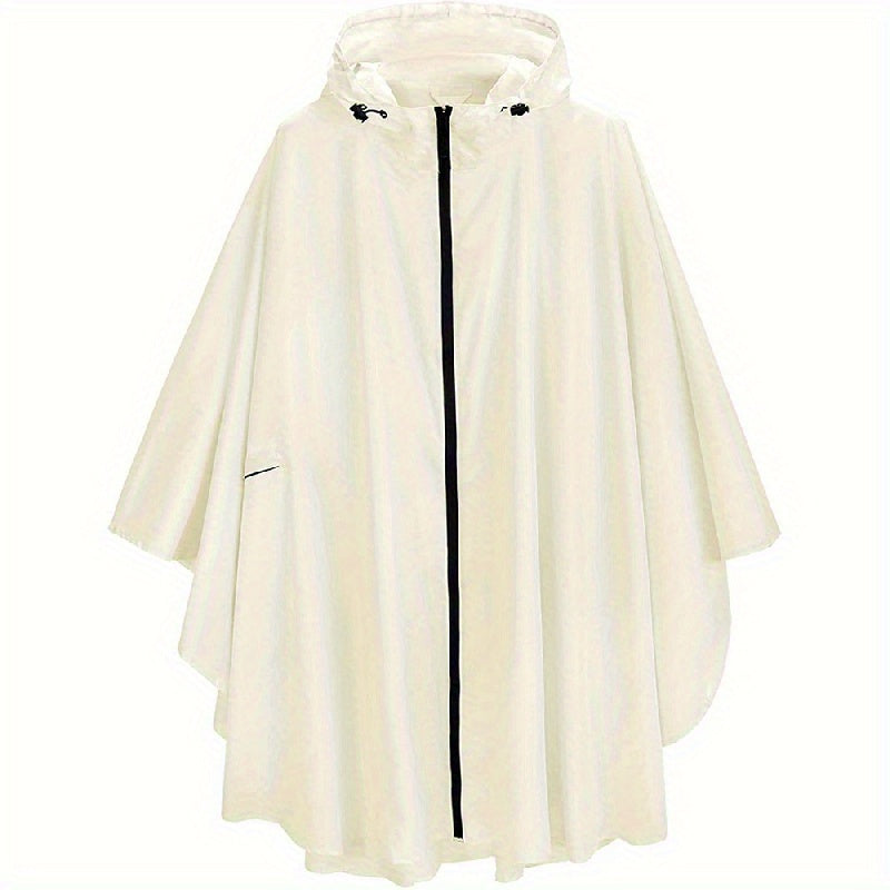 Chubasquero impermeable con cremallera y bolsillo para uso diario y aventuras