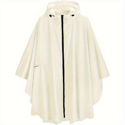 Chubasquero impermeable con cremallera y bolsillo para uso diario y aventuras