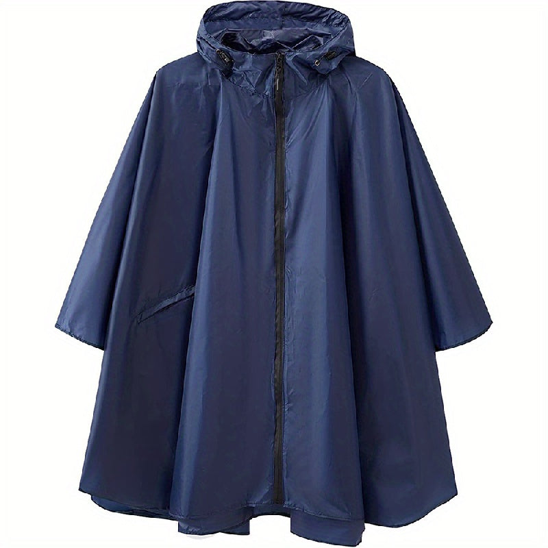 Chubasquero impermeable con cremallera y bolsillo para uso diario y aventuras