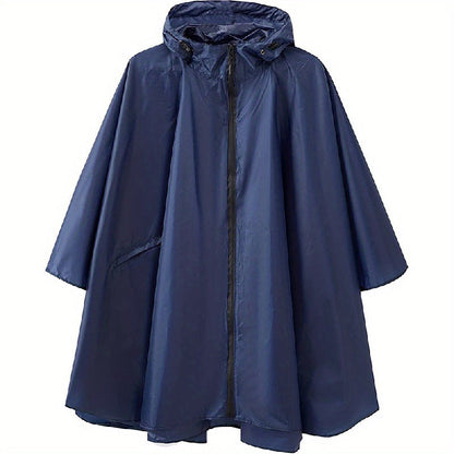 Chubasquero impermeable con cremallera y bolsillo para uso diario y aventuras