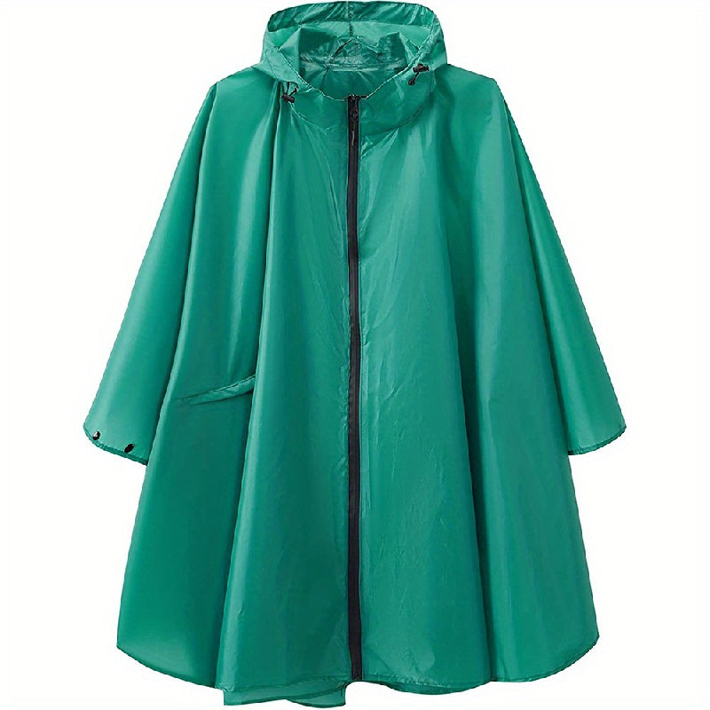 Chubasquero impermeable con cremallera y bolsillo para uso diario y aventuras