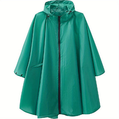 Chubasquero impermeable con cremallera y bolsillo para uso diario y aventuras