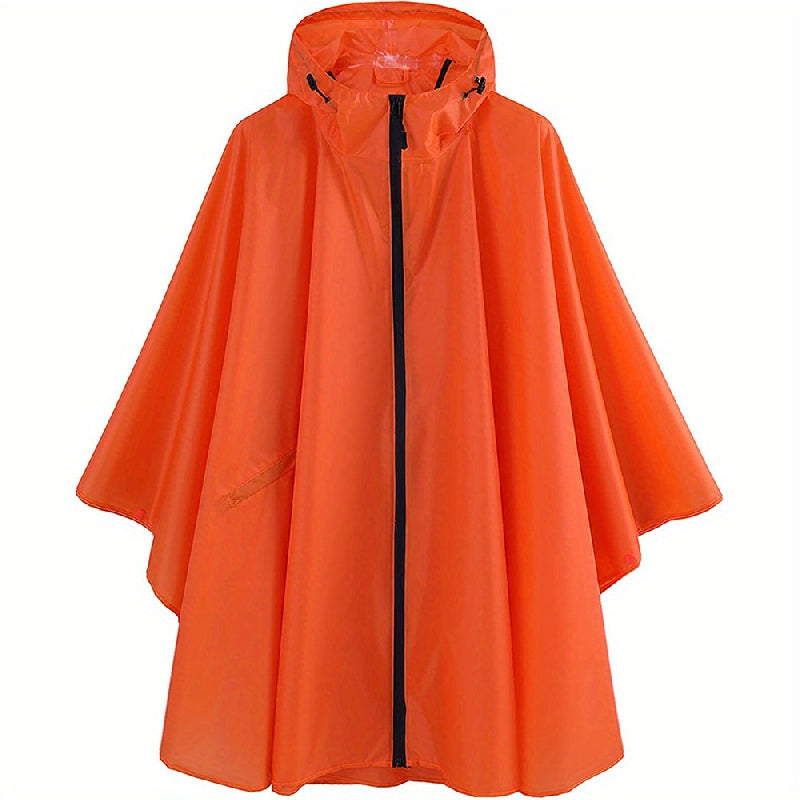 Chubasquero impermeable con cremallera y bolsillo para uso diario y aventuras