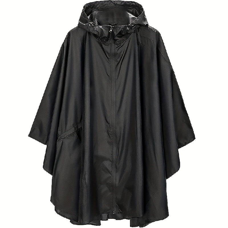 Chubasquero impermeable con cremallera y bolsillo para uso diario y aventuras