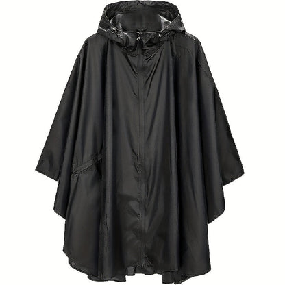 Chubasquero impermeable con cremallera y bolsillo para uso diario y aventuras