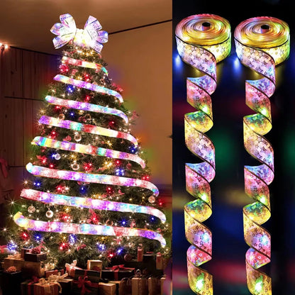 Cinta navideña con luces LED para decoración