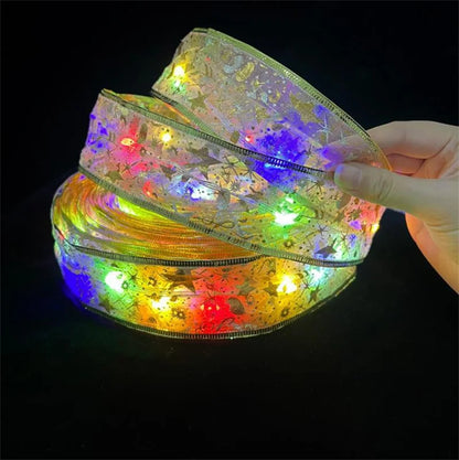 Cinta navideña con luces LED para decoración