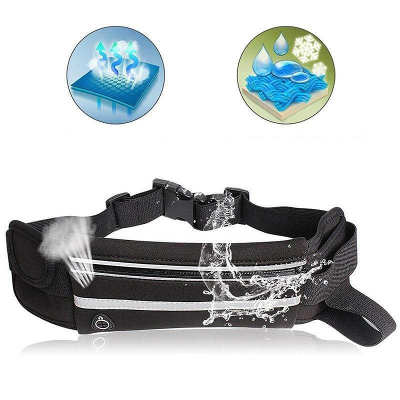 Cinturón de Correr Resistente al Agua – Paquete de Almacenamiento de Fitness y Viaje 1+1 GRATIS