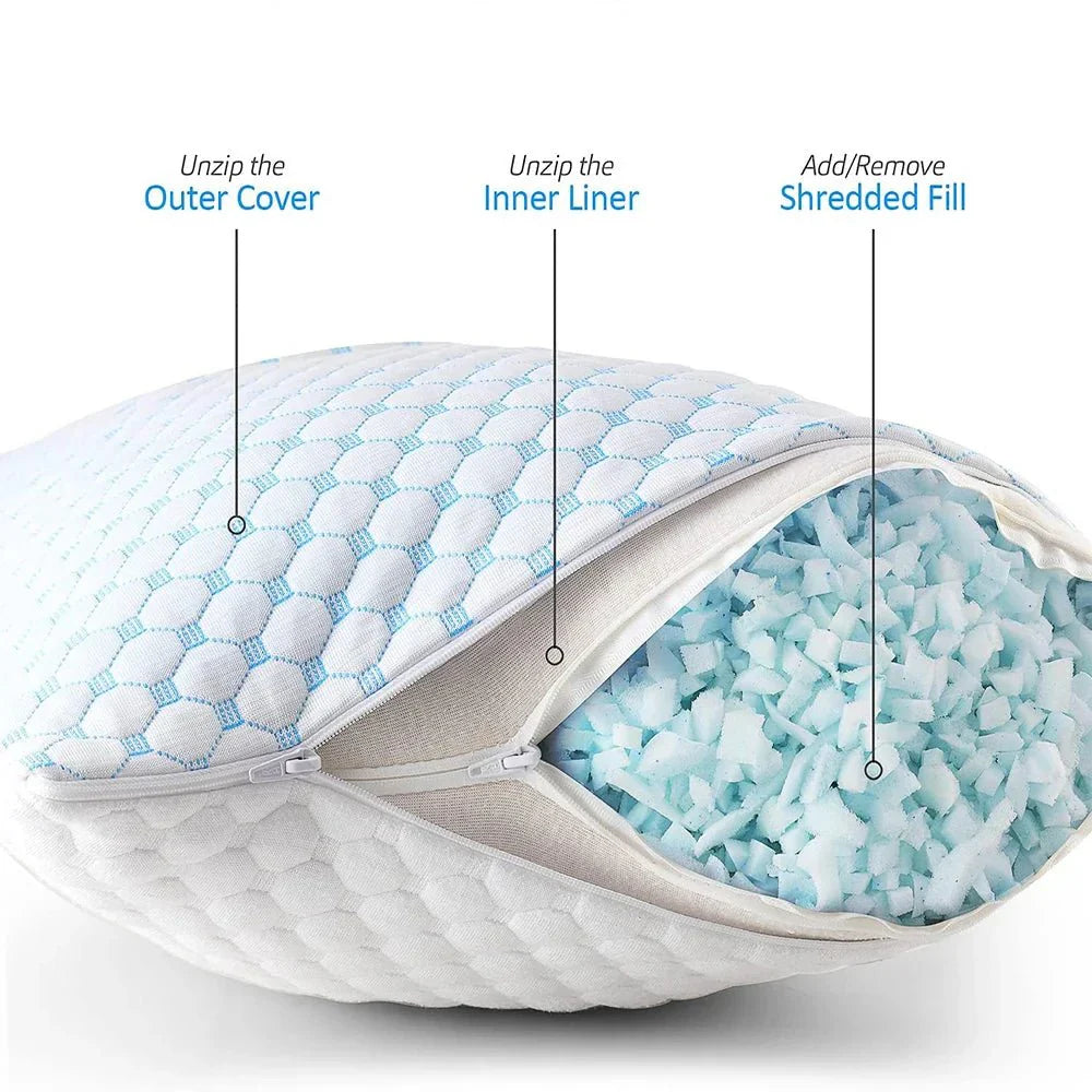 CLOUDREST – Almohada de Sueño Ajustable y Fresca para Comodidad Individual