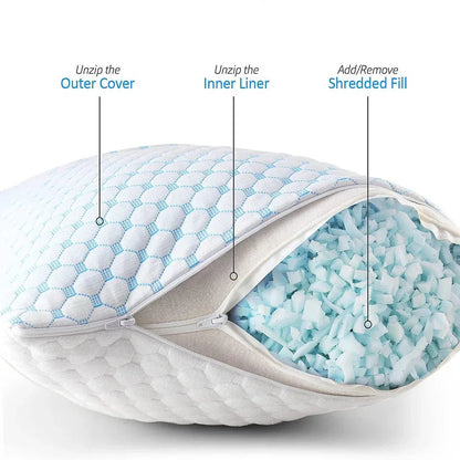 CLOUDREST – Almohada de Sueño Ajustable y Fresca para Comodidad Individual
