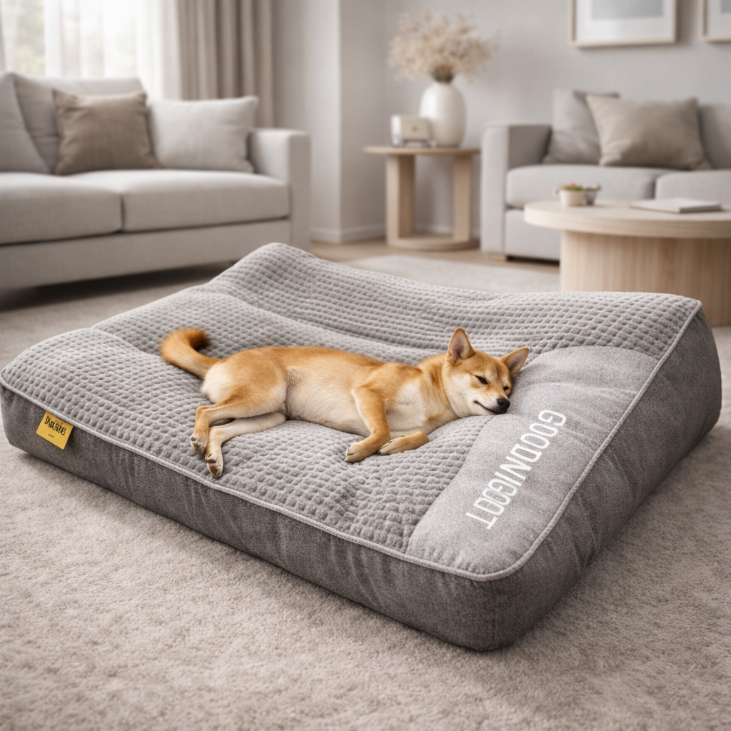Cojín ortopédico grande para perros – Cama de lujo de espuma viscoelástica con reposacabezas