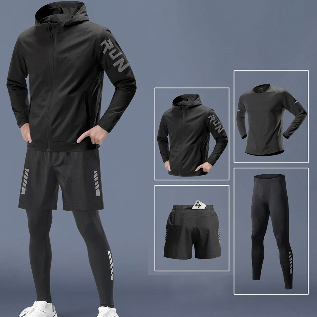 Conjunto deportivo de alto rendimiento de 4 piezas