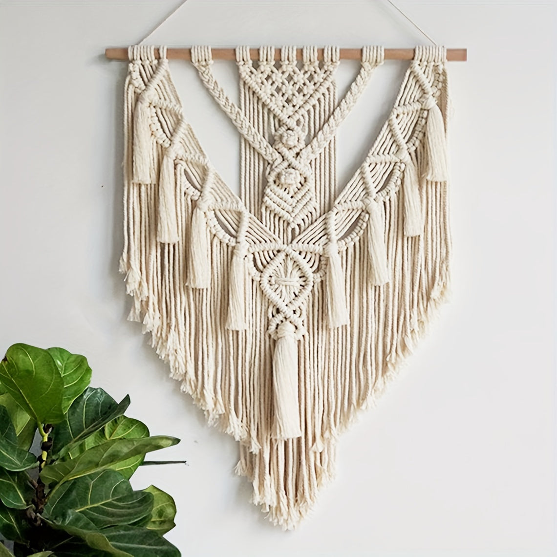 Colgante de Pared de Macramé Bohemio | Tapiz Tejido a Mano