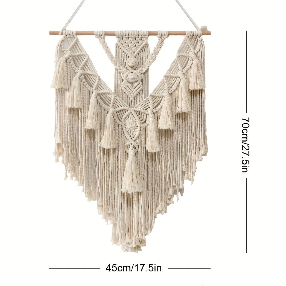 Colgante de Pared de Macramé Bohemio | Tapiz Tejido a Mano