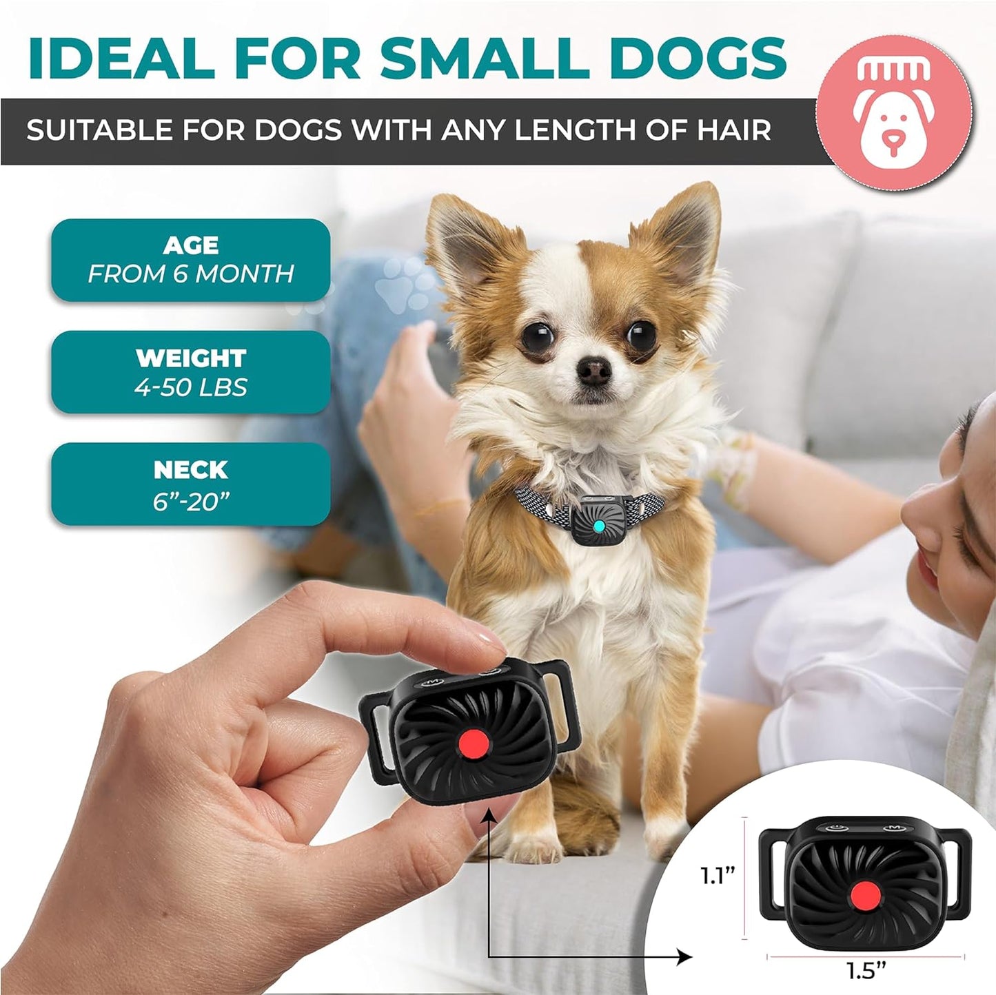 Collar Antiladridos PetSilence – Solución Suave y Efectiva para Perros Pequeños