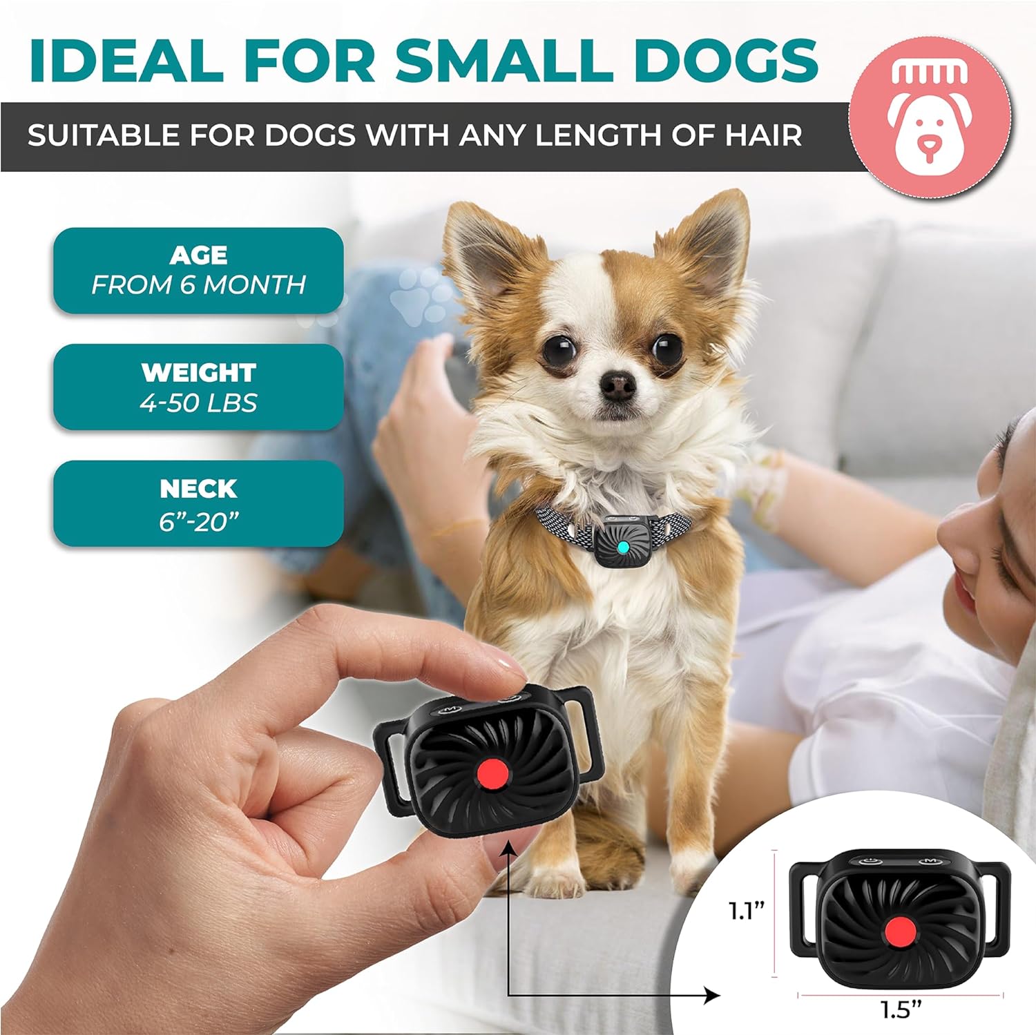 Collar Antiladridos PetSilence – Solución Suave y Efectiva para Perros Pequeños
