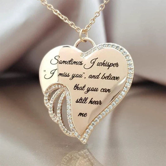 Collar Corazón Alas de Ángel