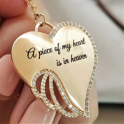 Collar Corazón Alas de Ángel