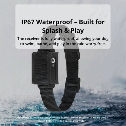 Collar de adiestramiento para perros impermeable de 1000 m | Recargable, con mando a distancia y ajustable para perros pequeños, medianos y grandes