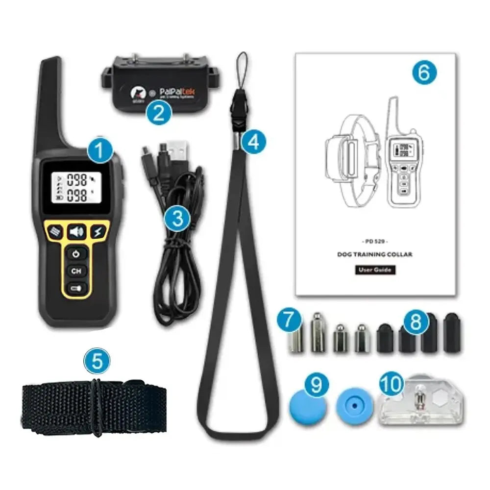 Collar de adiestramiento para perros impermeable de 1000 m | Recargable, con mando a distancia y ajustable para perros pequeños, medianos y grandes