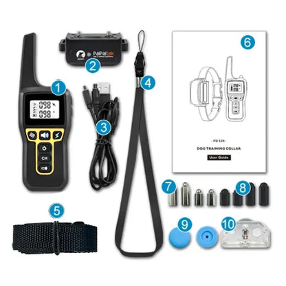Collar de adiestramiento para perros impermeable de 1000 m | Recargable, con mando a distancia y ajustable para perros pequeños, medianos y grandes