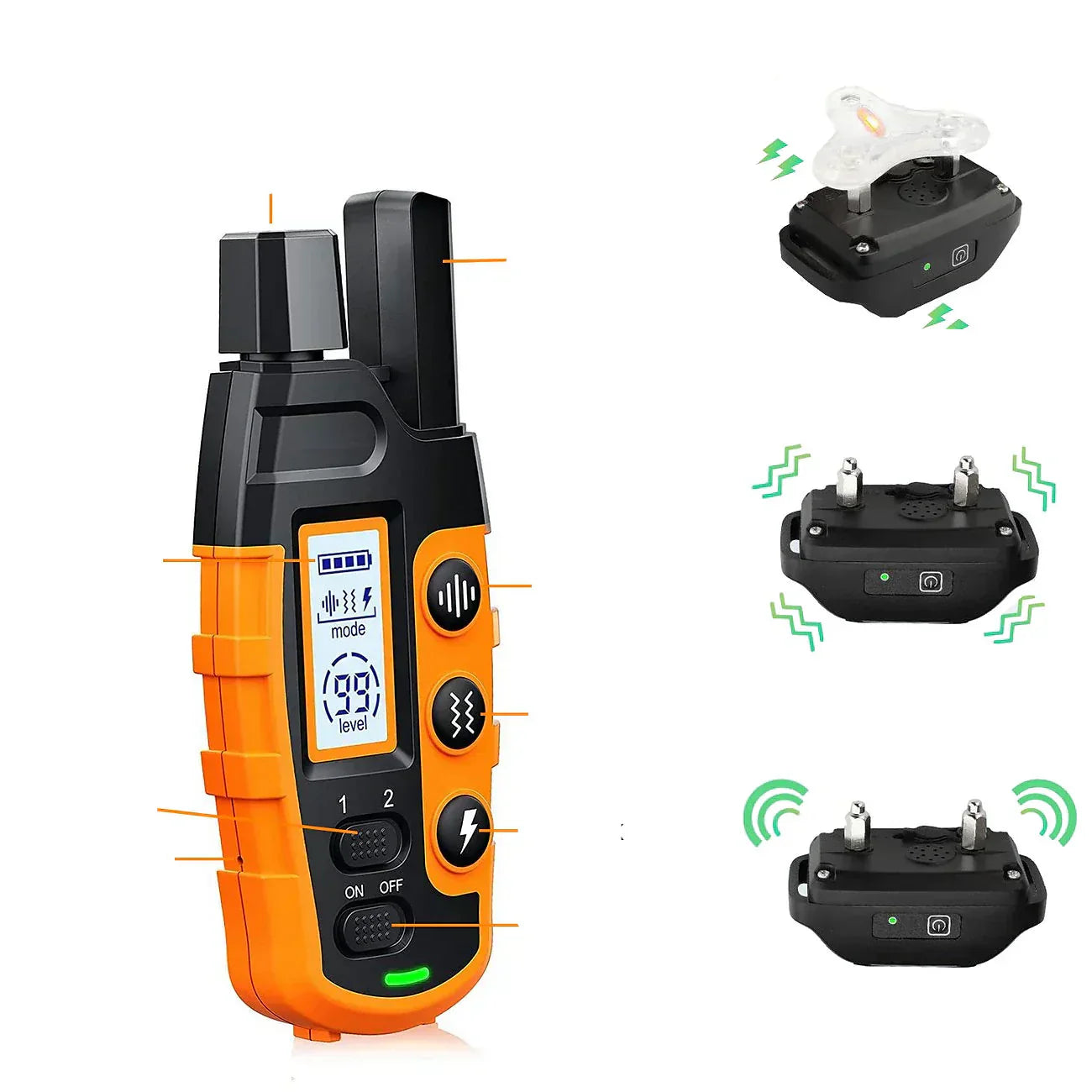 Collar de Entrenamiento para Perros Premium de 1000m con Control Remoto - Impermeable, E-Collar Recargable para Todos los Tamaños de Perros