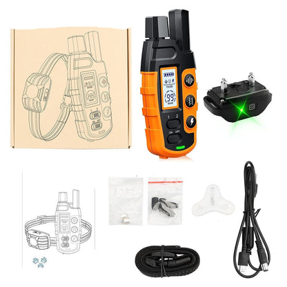 Collar de Entrenamiento para Perros Premium de 1000m con Control Remoto - Impermeable, E-Collar Recargable para Todos los Tamaños de Perros