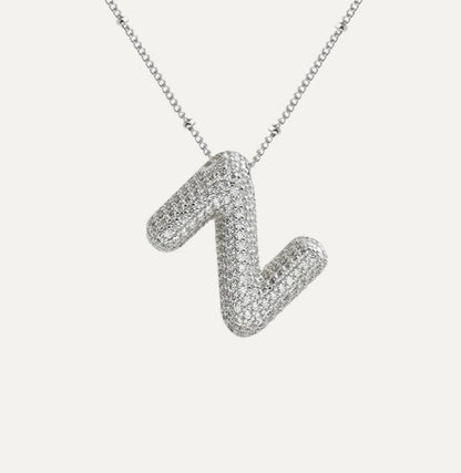 Collar de Letra de Diamante