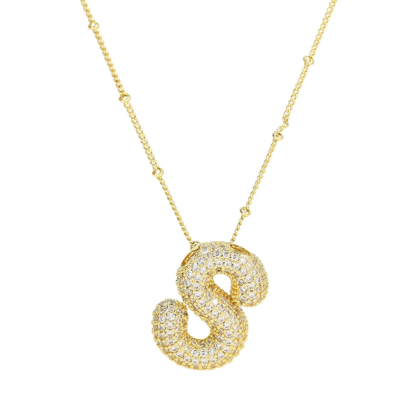 Collar de Letra de Diamante
