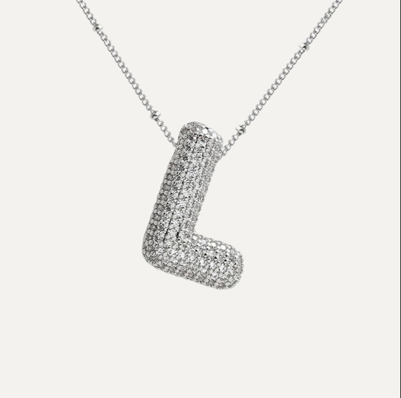 Collar de Letra de Diamante