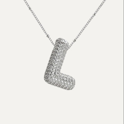 Collar de Letra de Diamante