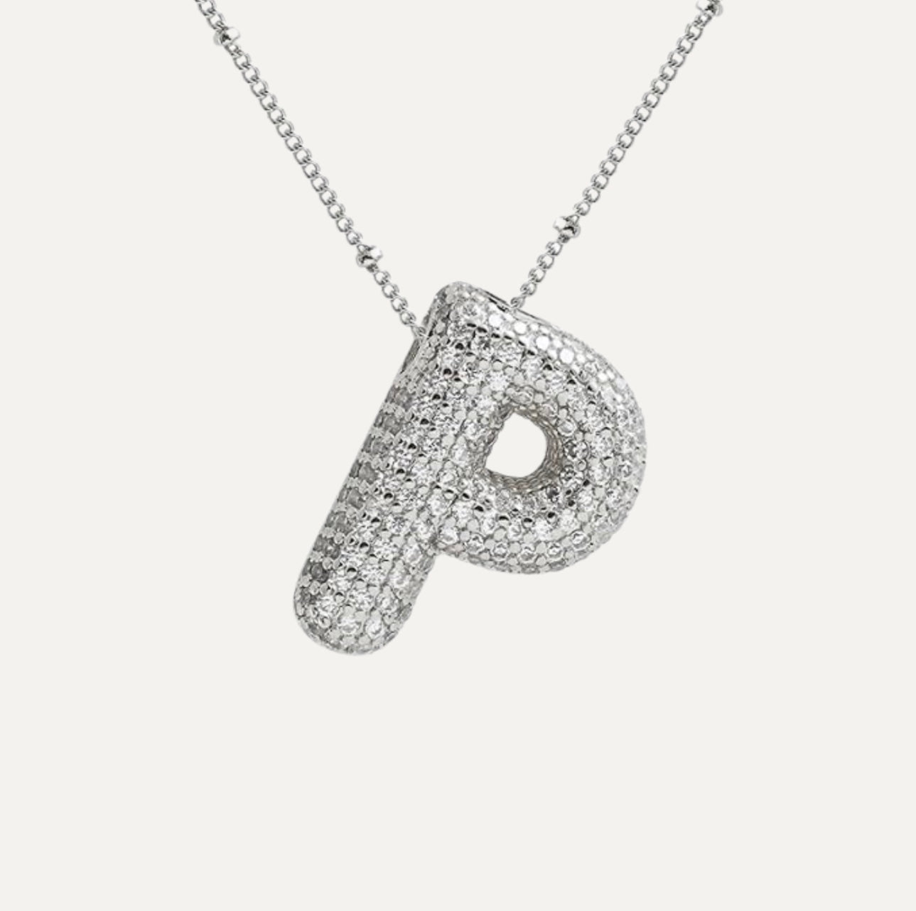 Collar de Letra de Diamante