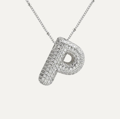 Collar de Letra de Diamante