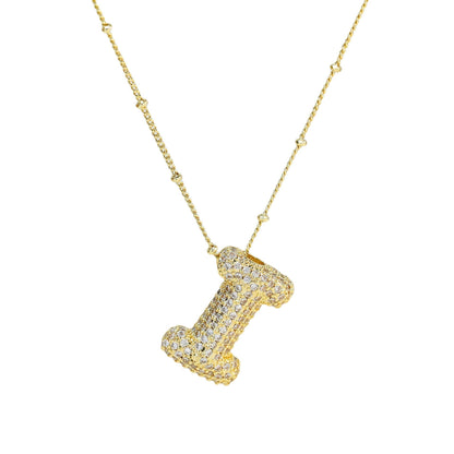 Collar de Letra de Diamante