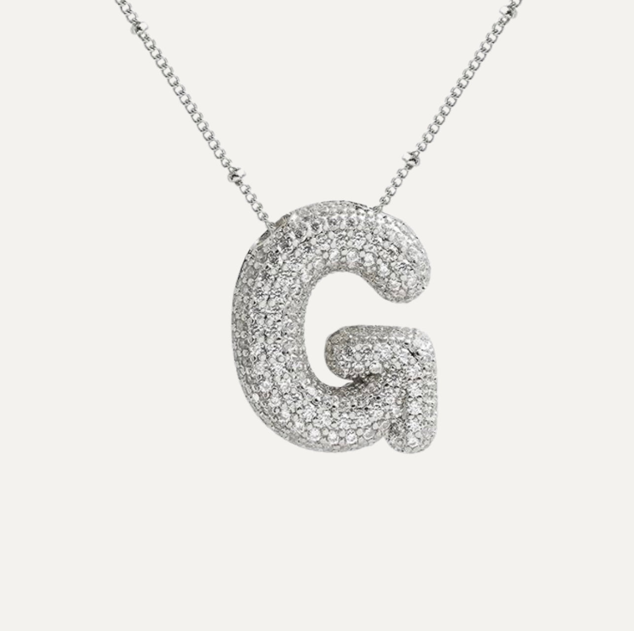 Collar de Letra de Diamante